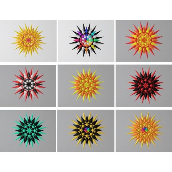 DGEmily Geometric Sun Wall Art | Large-Scale Wall Decor | Custom Sizes!! - Picture 4 of 5